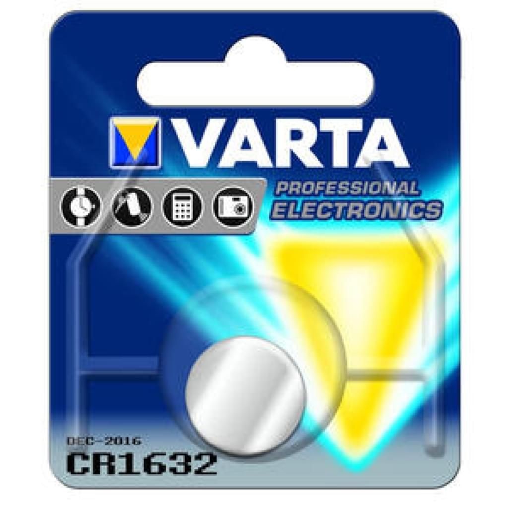 1 x Varta CR 1632 3V Lithium Batterie Knopfzelle 135mAh 6632 im Blister 