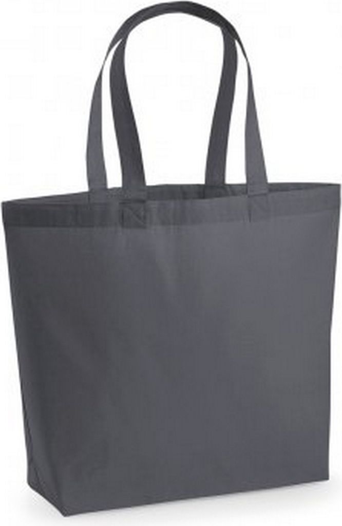 Westford Mill W225 | Premium Baumwolle Maxi Tote 39 x 36.5 x 13 cm - Farbe: Graphite - Größe: One Size