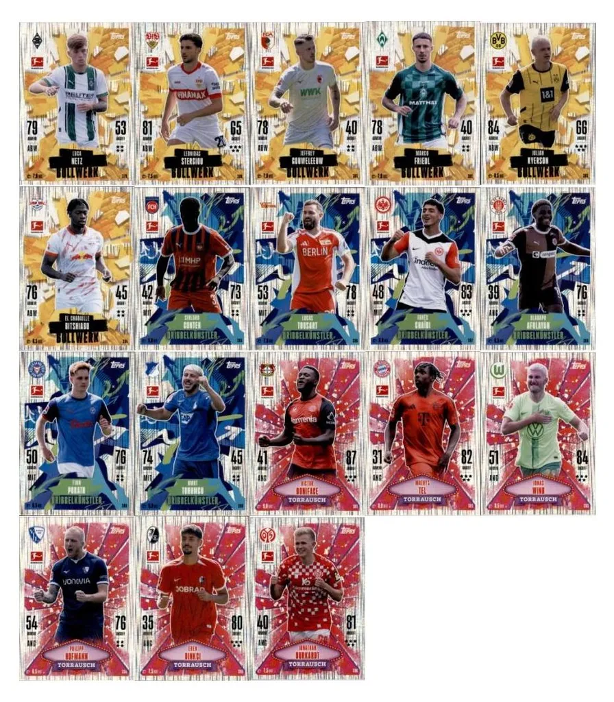 Cartes de Jeu Bundesliga Match Attax : 18 Allrounder Saison 2024/25