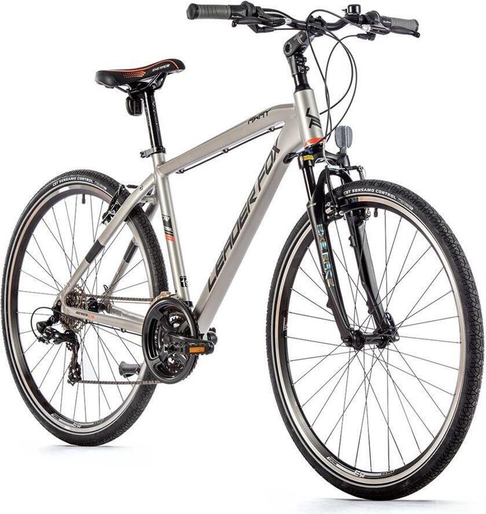 28 Zoll Cross Fahrrad Leader Fox Away Trekking Bike 21 Gang silber matt Rh57cm