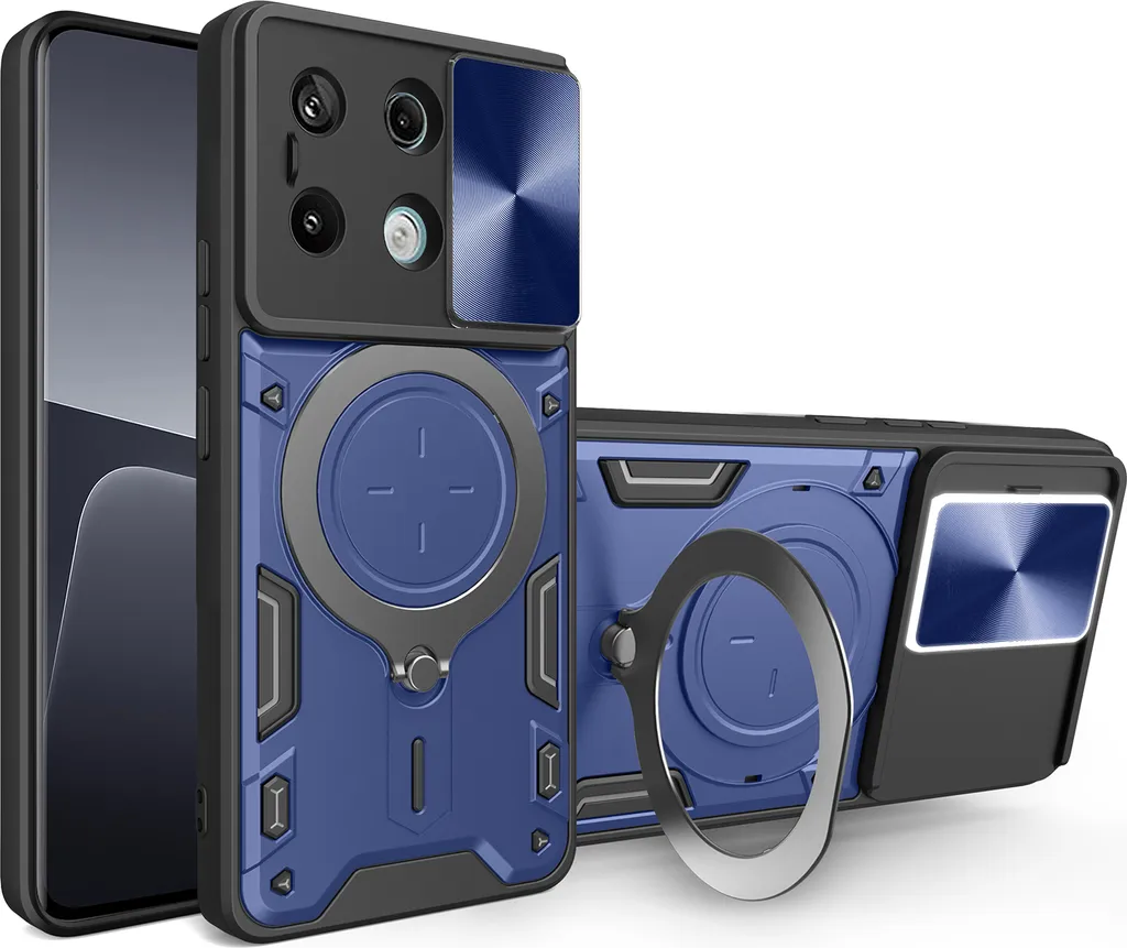 Cover Rugged Xiaomi Redmi Note 13 Pro 5G Blu - Doppio Strato Military