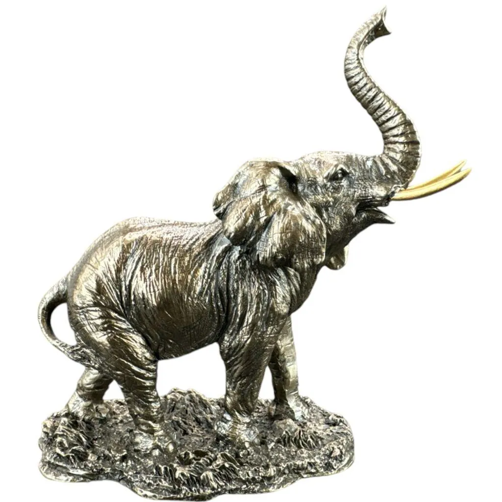 Statue Éléphant Décorative Style Bronze - Objet de Décoration Intérieur