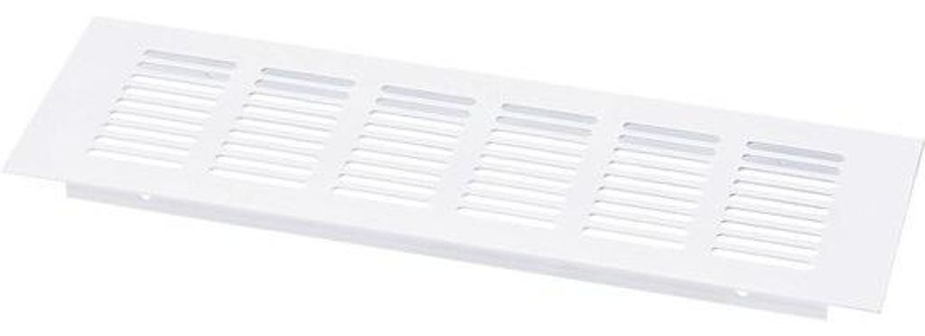 Aluminium ventilatierooster 250 x 100 mm rechthoekig weiß schwarz lackiert Klimaanlage für Schrank