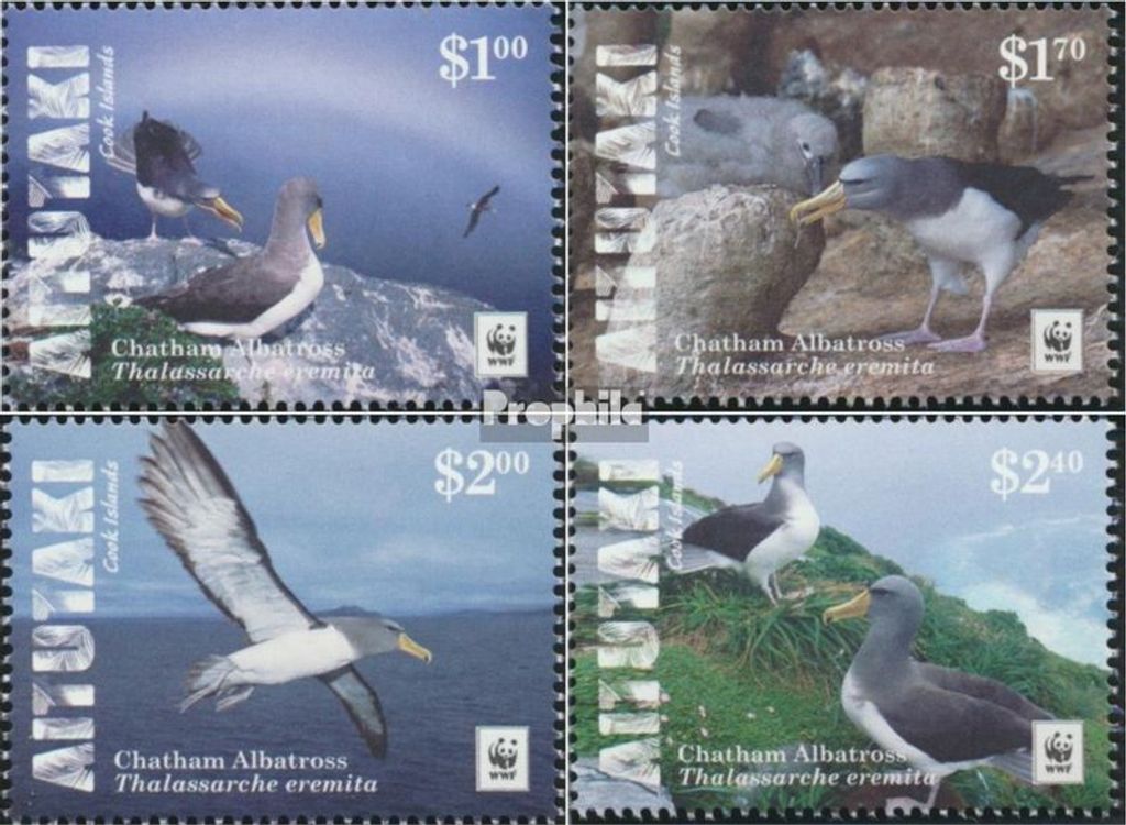 Briefmarken Aitutaki 2016 Mi 966-969 (kompl.Ausg.) postfrisch Chatham-Albatros
