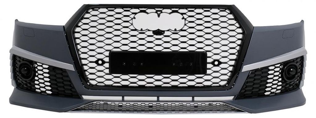 Stoßstange für Audi Q7 4M SUV 2015-2019 RS Design Kühlergrill Honeycomb SRA PDC.