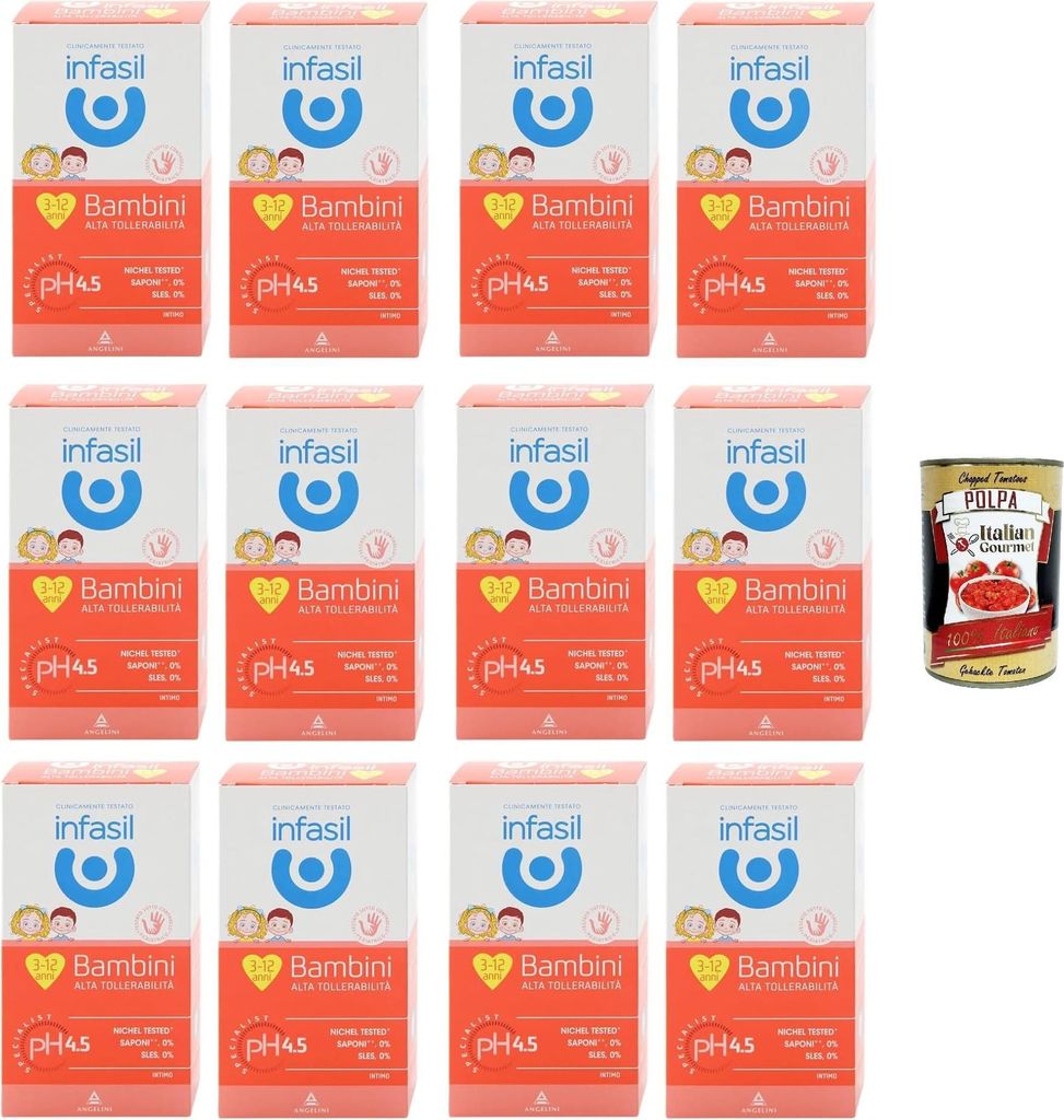 Infasil Detergente Intimo Bambini Alta Tollerabilità,Intimreiniger für Kinder - Unter pädiatrischer Kontrolle getestet, auf Nickel getestet, ohn...