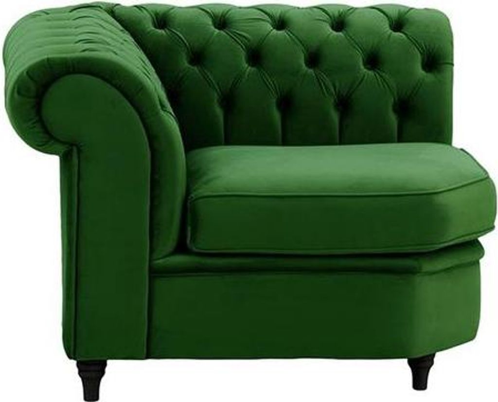 Chesterfield Modul - Eckelement (CM)-Velluto 10-black