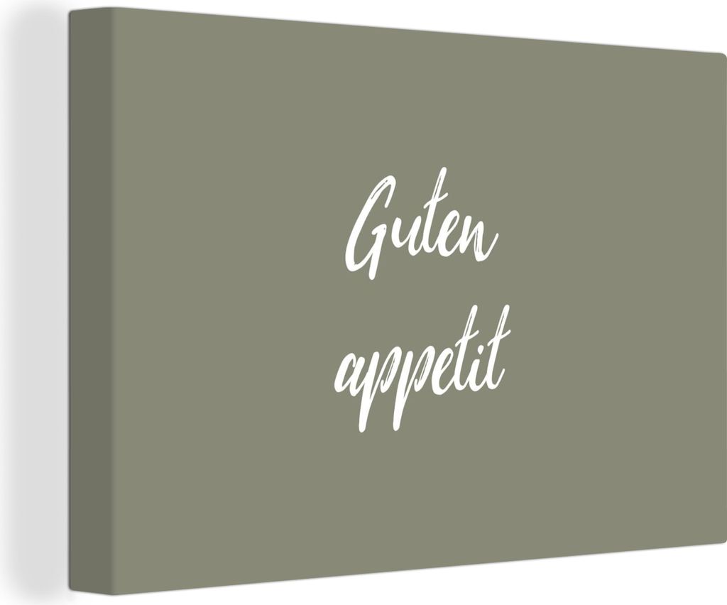 OneMillionCanvasses - Leinwandbilder - 150x100 cm, Guten Appetit - Zitate - Bon appetit - Sprichwörter, Wandbilder Kunstdruck Wanddekoration - F...