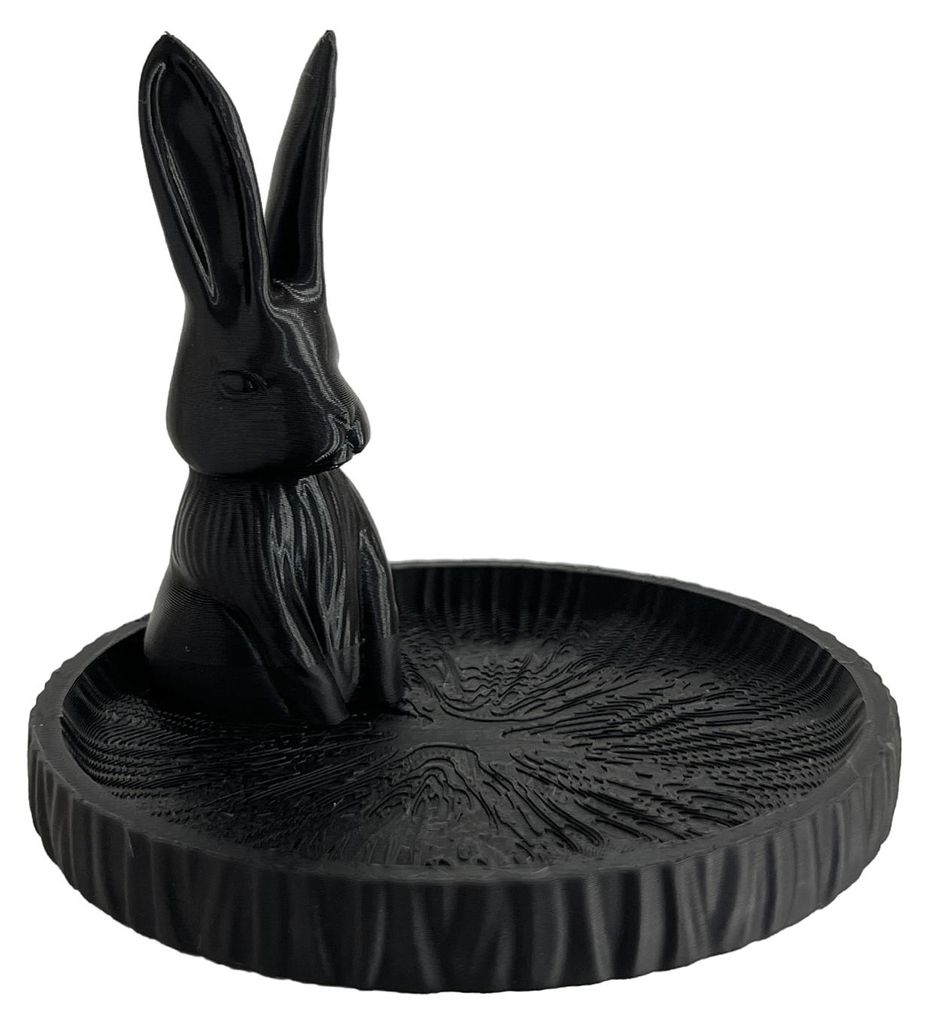 Schmucktablett mit schwarzer Katze, 3D-gedrucktes Hasen-Aufbewahrungstablett, Mehrzweck-Schmuckhalter, Schlüsselanhänger, Organizer, Schreibtisch...