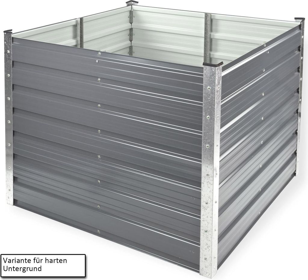 Metall-Hochbeet Rosendaal 99x99x80 cm anthrazit