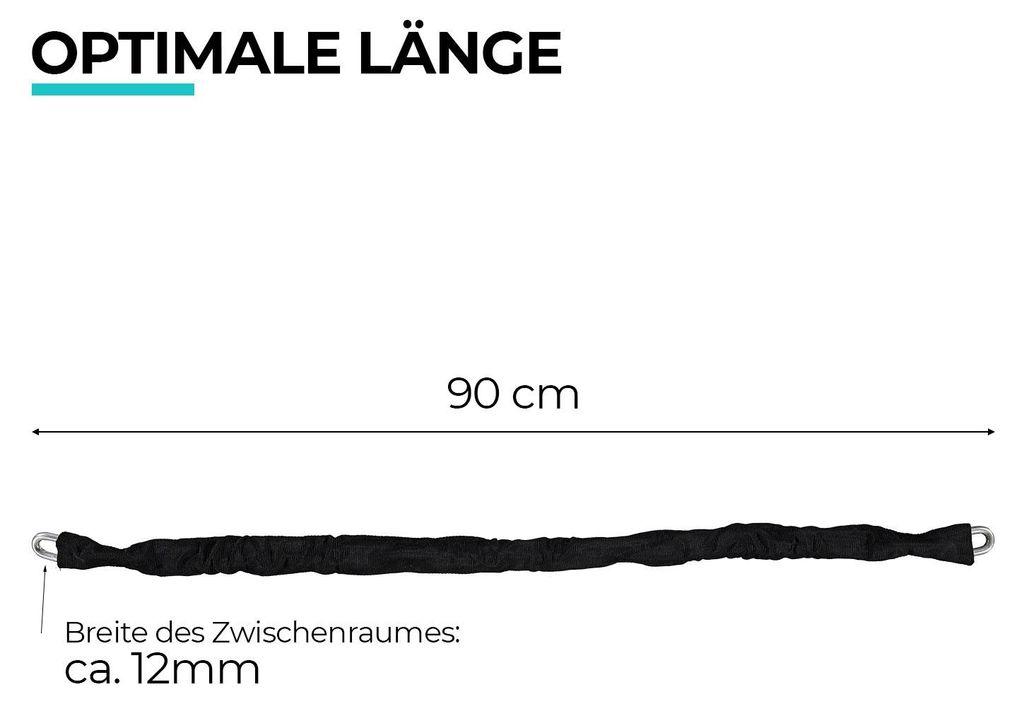 Kettenschloss (8 mm Ø), Länge:90 cm