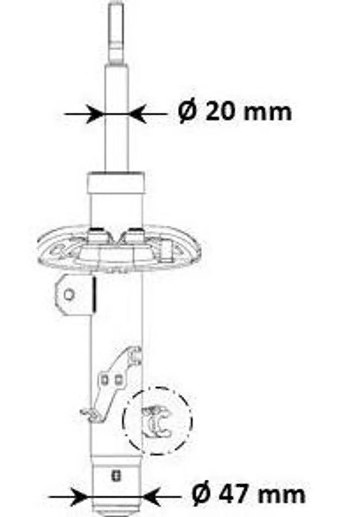 Amortisseur avant KYB 3348098 pour C4 et C3 - Réf OE 9811371180