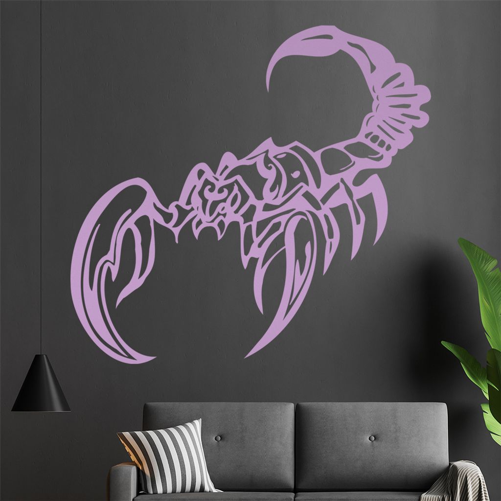 Skorpion Wandtattoo in 6 Größen - Wandaufkleber Wall Sticker - Dekoration, Küche, Wohnzimmer, Schlafzimmer, Badezimmer