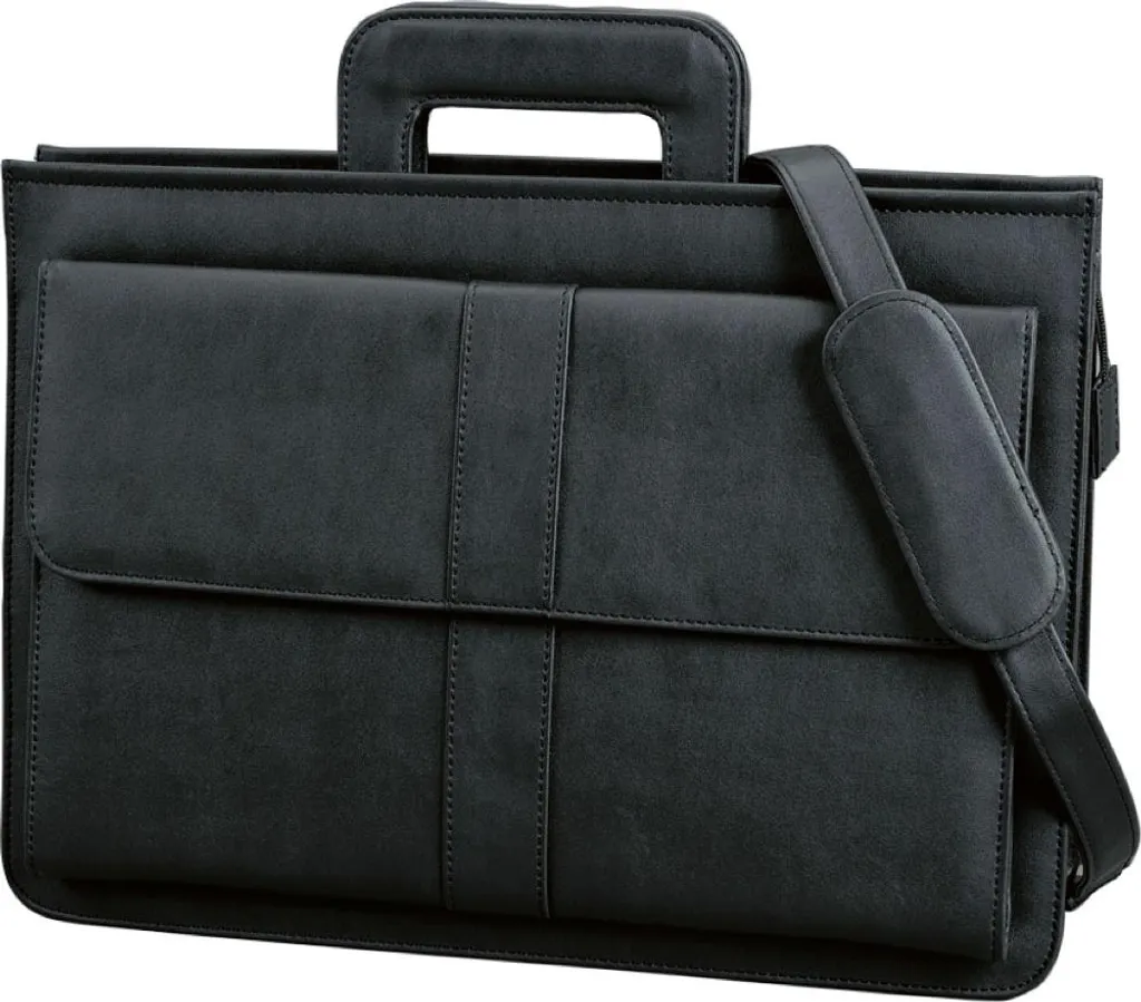 Mallette Alassio noire simili cuir - Modèle 41024 AVERSA - Élégante