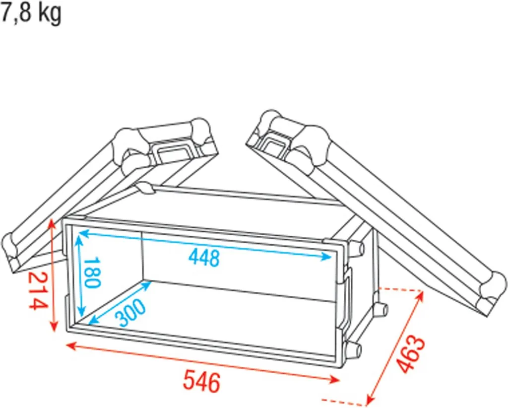 Showgear Compact Effect Case 4U - Flight Case Rack Effets 19 Pouces
