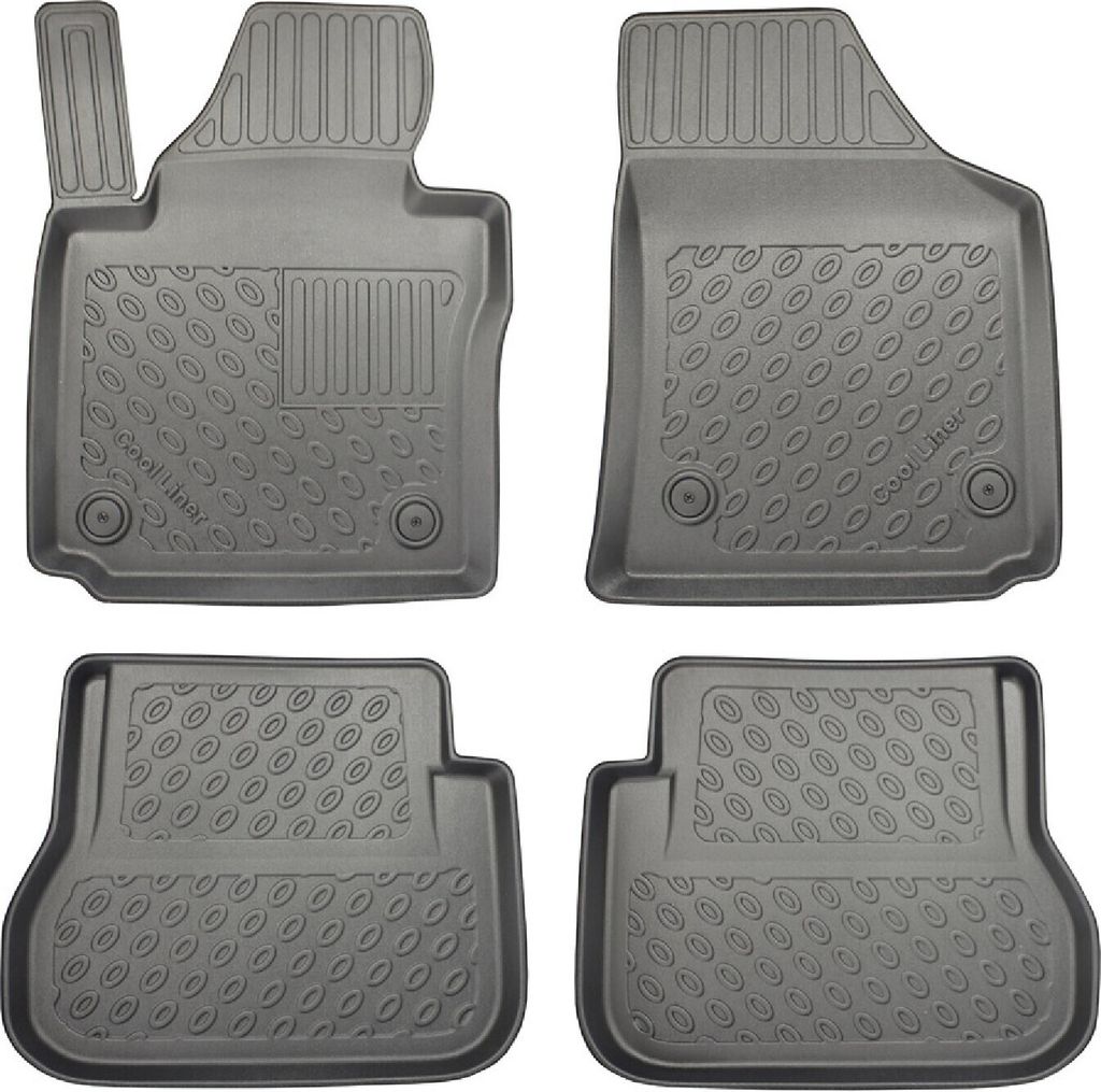 Z534125 TPE-GummiFußmatten passend für VW Caddy & Maxi Cargo / Kasten 2Sitze 2004-2010 / 08.2010-10.2020