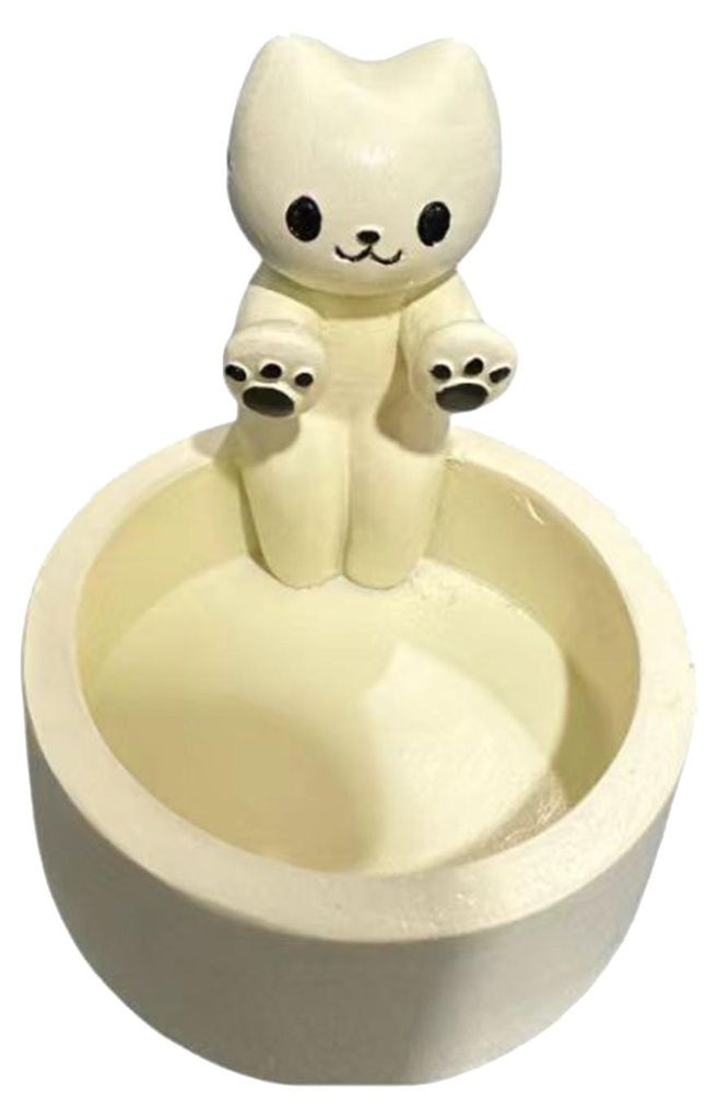 Lustiger Kerzenhalter mit Katzenmotiv, wärmende Pfoten, niedlicher Teelichthalter aus Kunstharz in Kätzchenform, Tischdekoration für Katzenliebh...