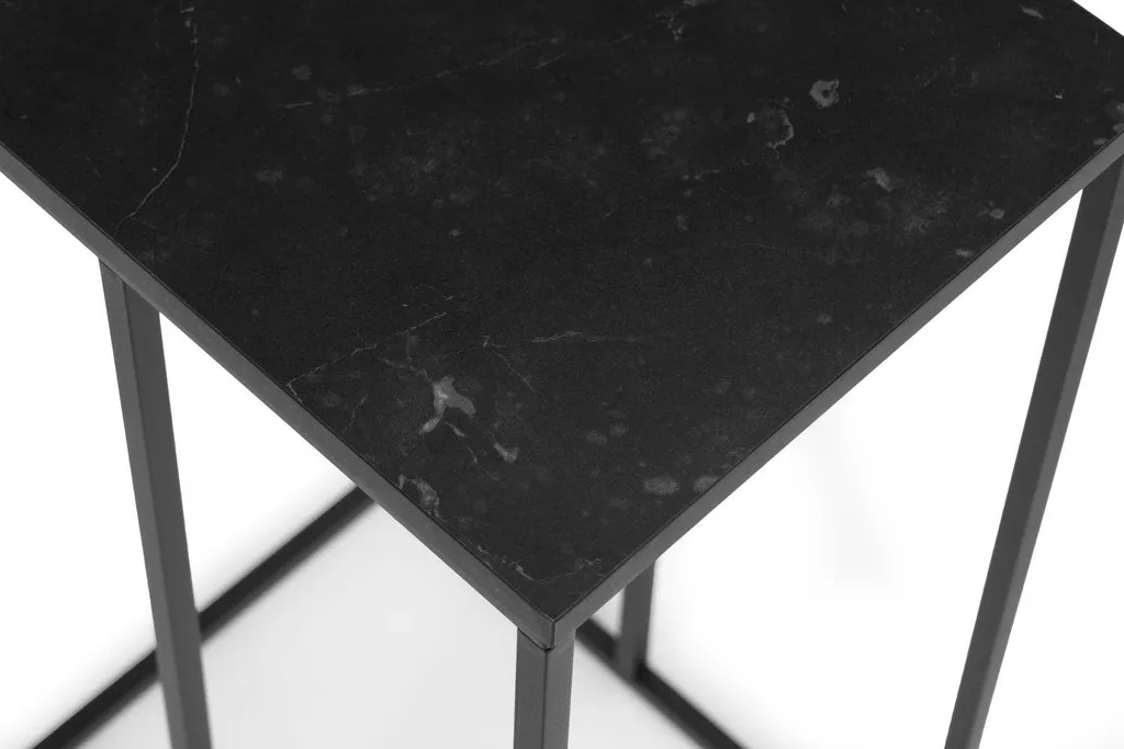 Table d'appoint C marbre noir ModernHome pour PC portable - 6