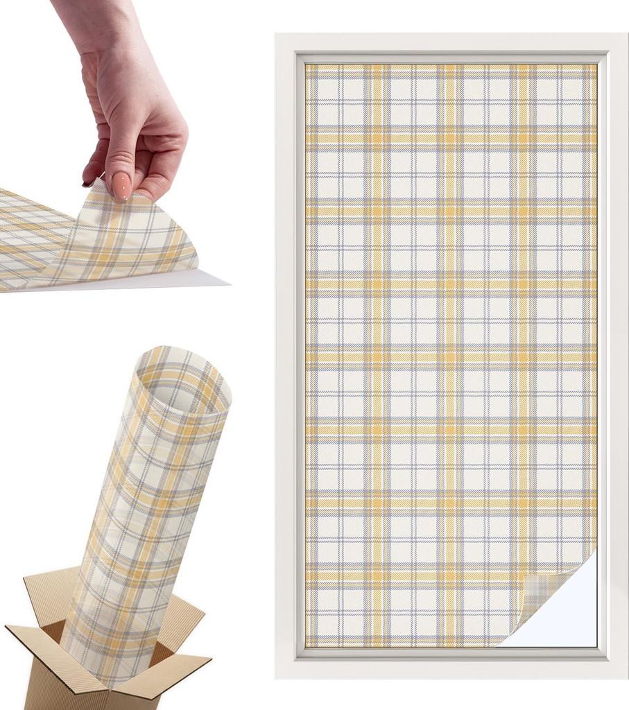 Buntglasfolie für Fenster – 100x50 cm – Stained-Glass-Fensterfolie, dekorativ & blickdicht – Selbstklebende Glasdekorfolie im Buntglas-Desig...