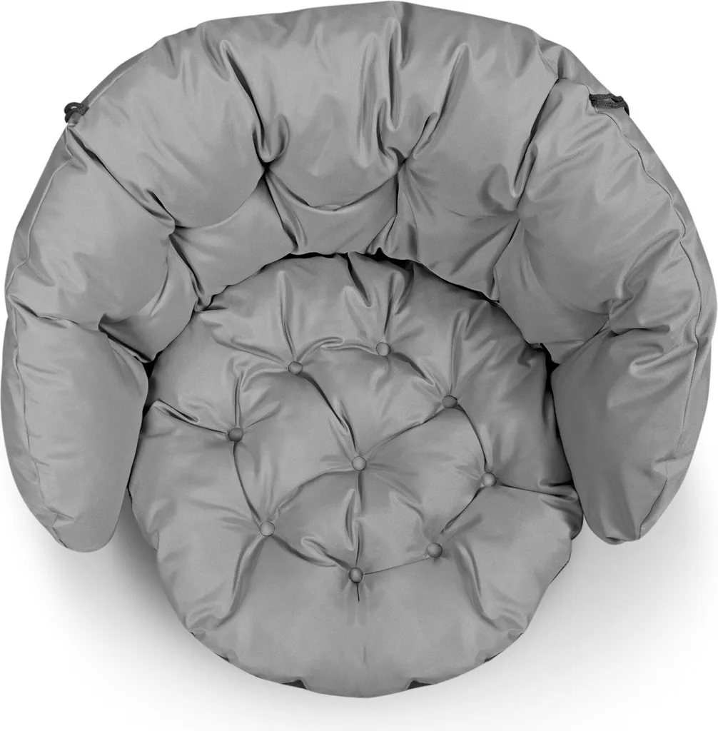 Coussin de Chaise Suspendue Imperméable Gris - Accessoire Fauteuil Relax - 5