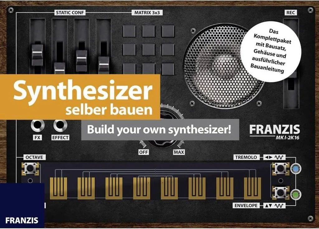 Kit Synthétiseur FRANZIS : coffret complet avec soudure et son vintage
