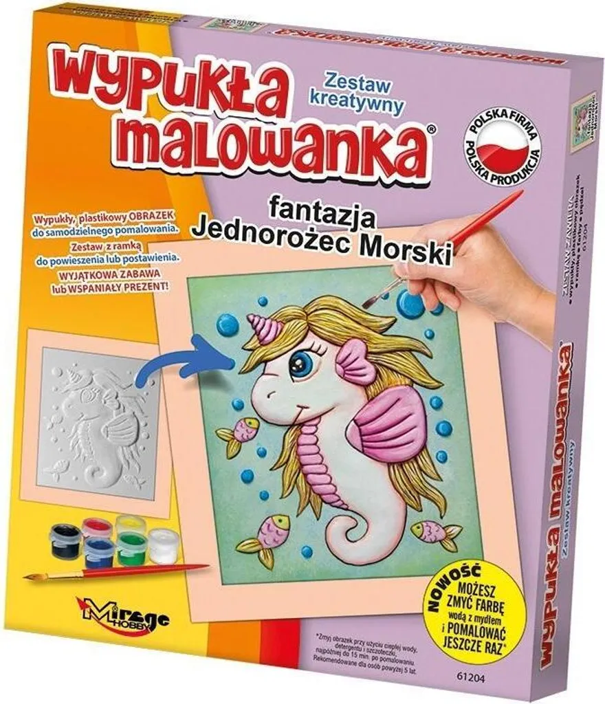 Set de peinture relief Licorne de mer pour enfant - Loisir créatif DIY