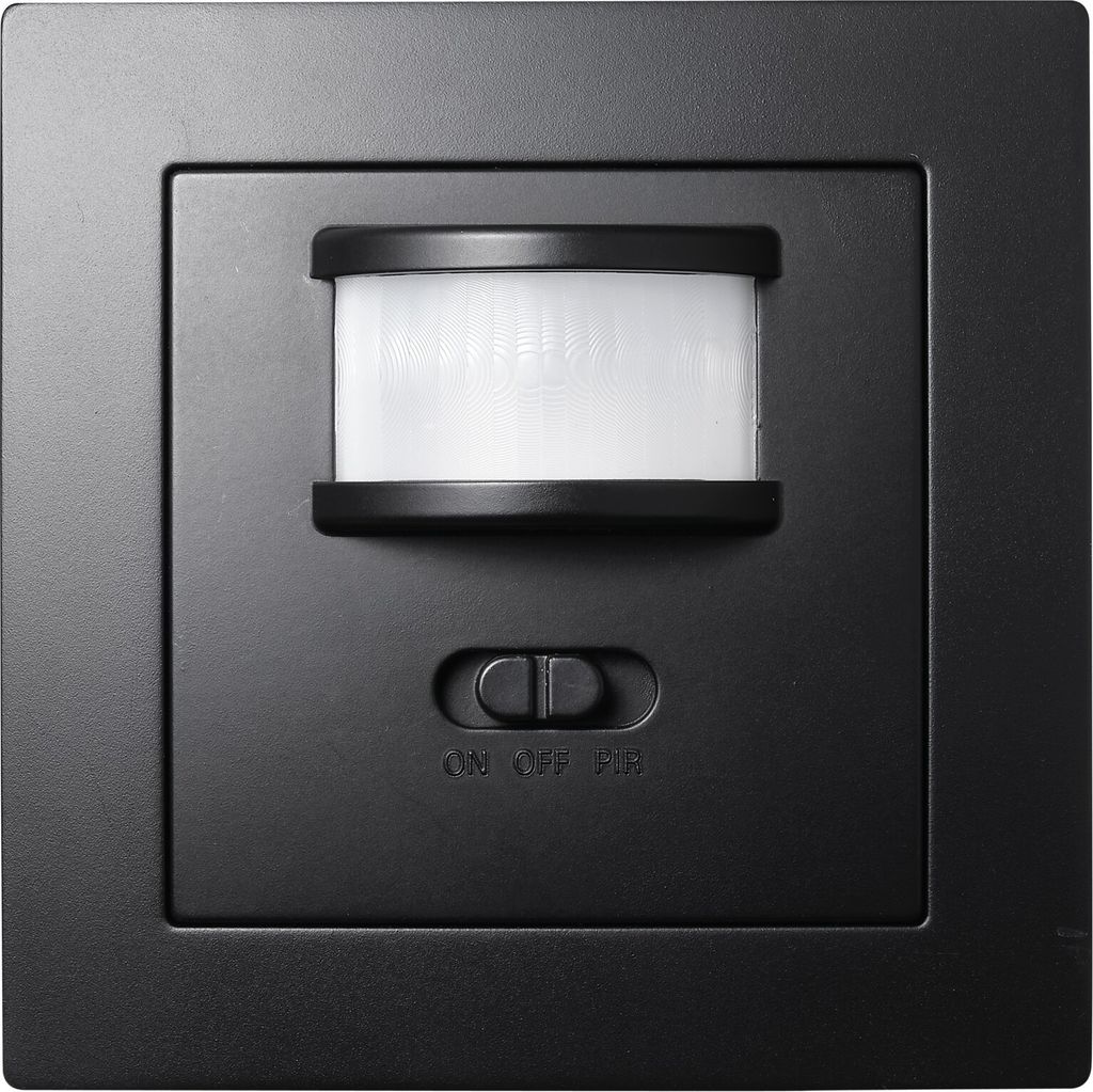 Unterputz IR Bewegungsmelder McPower ''Flair'' 160°,750W,LED geeignet,matt schwarz