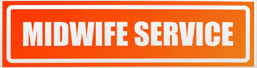 Kiwistar Midwife Service invertiert Magnetschild Schild magnetisch - 60cm Neonorange - Magnetfolie für Auto PKW Kfz