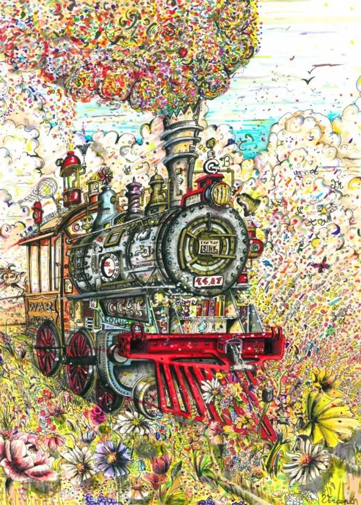 Puzzle Grafika 500 Pièces pour la Détente - Train Full Steam Ahead