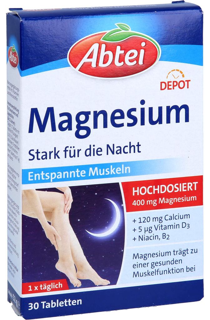 Abtei Magnesium Stark für die Nacht Depot Tabl.TF 30 St Produktbild 