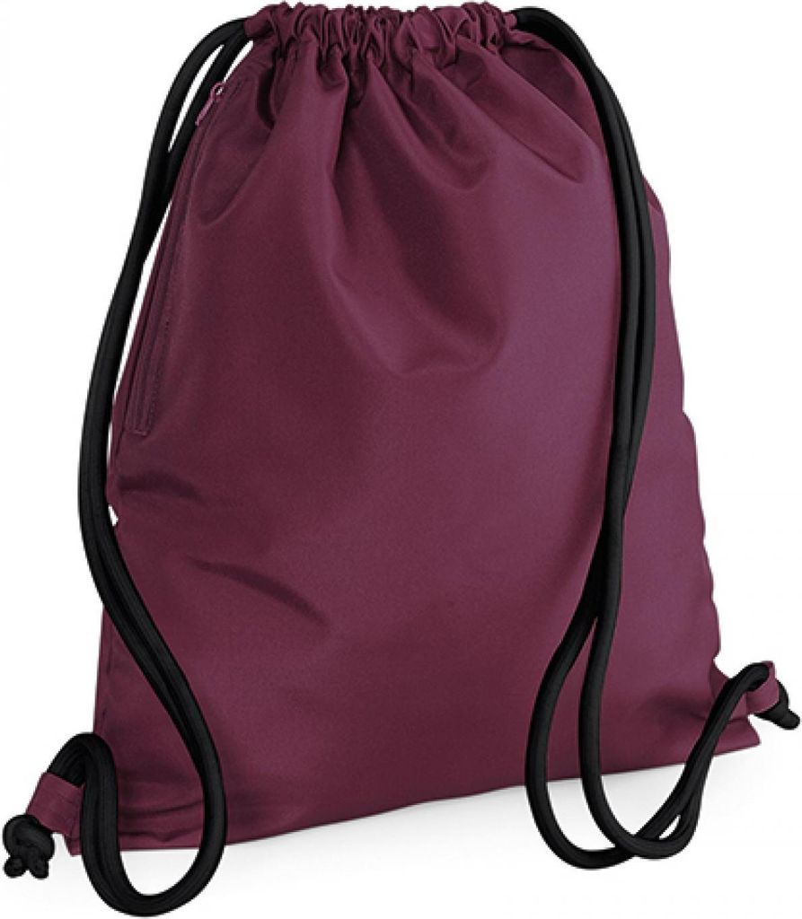 BagBase BG110 | Icon Drawstring Backpack / 40 x 48 cm - Farbe: Burgundy/Black - Größe: 40 x 48 cm