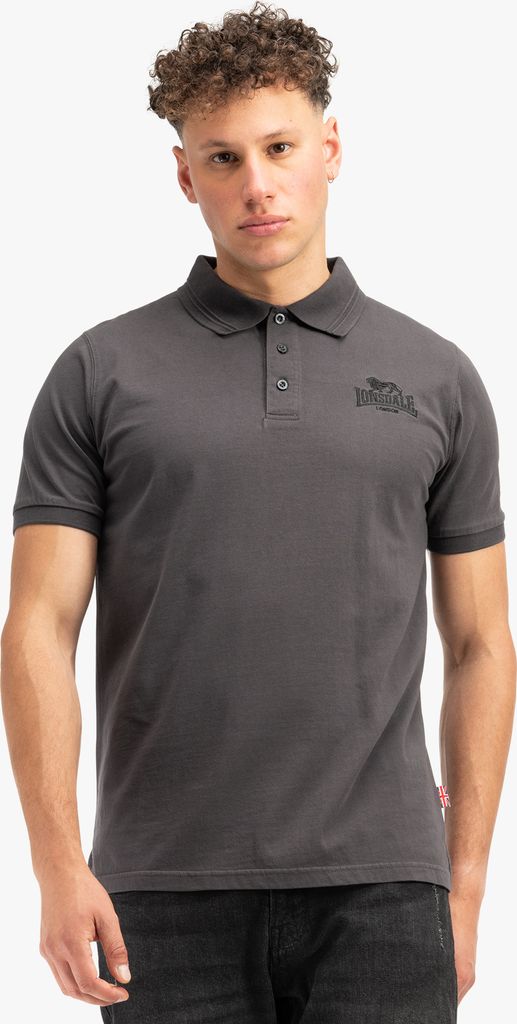 Herren Poloshirt normale Passform LAMBSTON Anthracite/Black 3XL Lonsdale