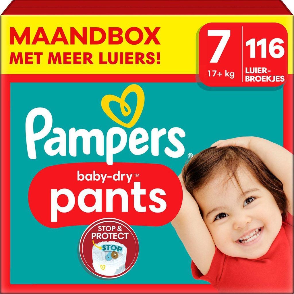 Pampers Baby Dry Pants – Größe 7 – Monatsbox – 116 Stück – Produktbild 