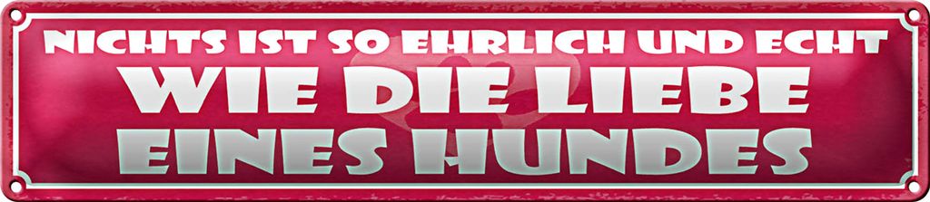 Blechschild Spruch 46x10cm Nichts ist so ehrlich und echt Dekoration
