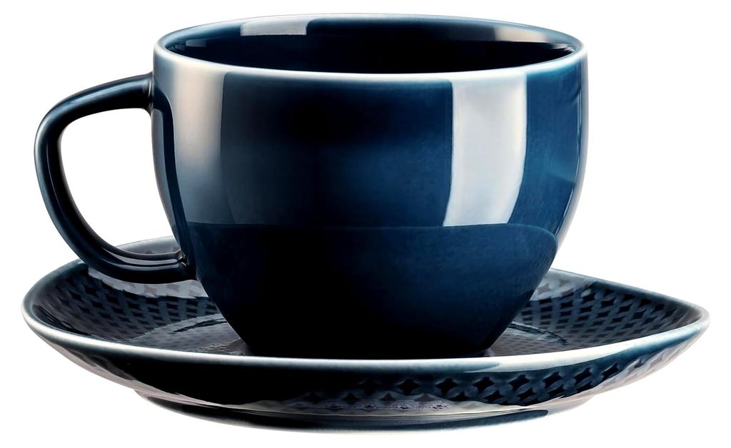 Junto Ocean Blue Kombitasse mit Untertasse