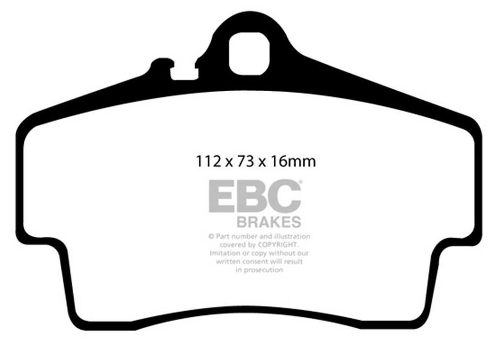 EBC Greenstuff Bremsbeläge hinten EBC101718 für Porsche Boxster