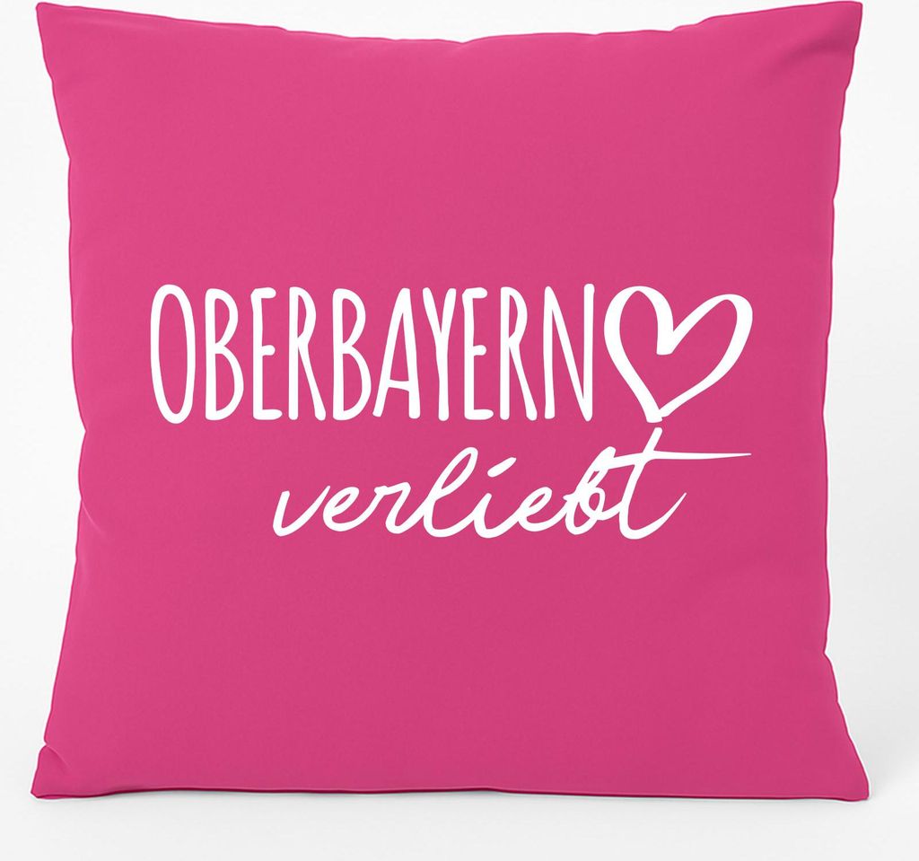 Huuraa Kissen Oberbayern verliebt 40x40cm mit Füllung Produktbild 