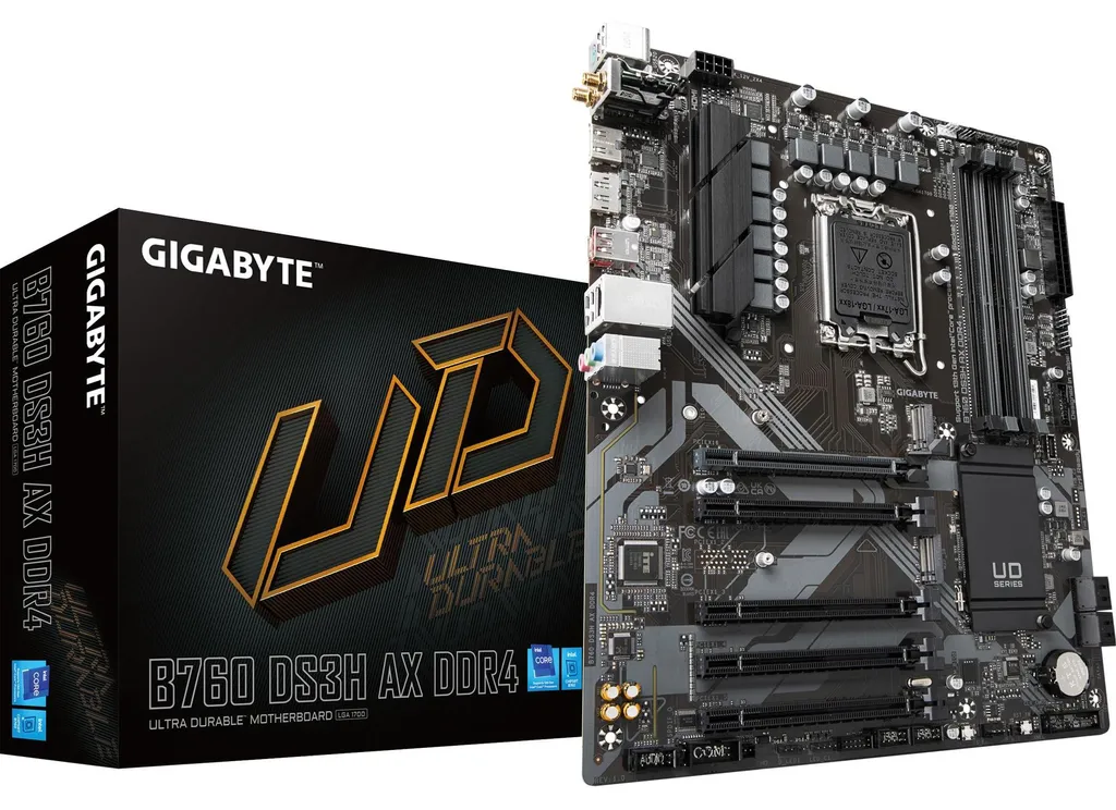 Carte Mère Gigabyte B760 DS3H AX DDR4 Idéale pour Bureautique et Gaming