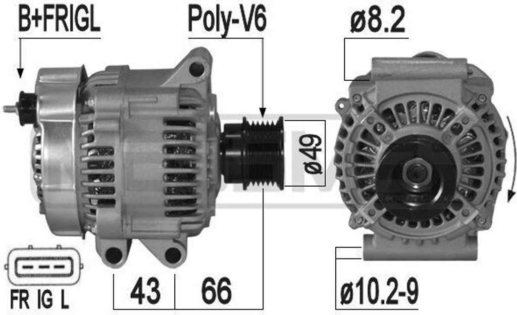 ERA 209302A - OE 12 31 1 079 452 Lichtmaschine für R52, R50, R53