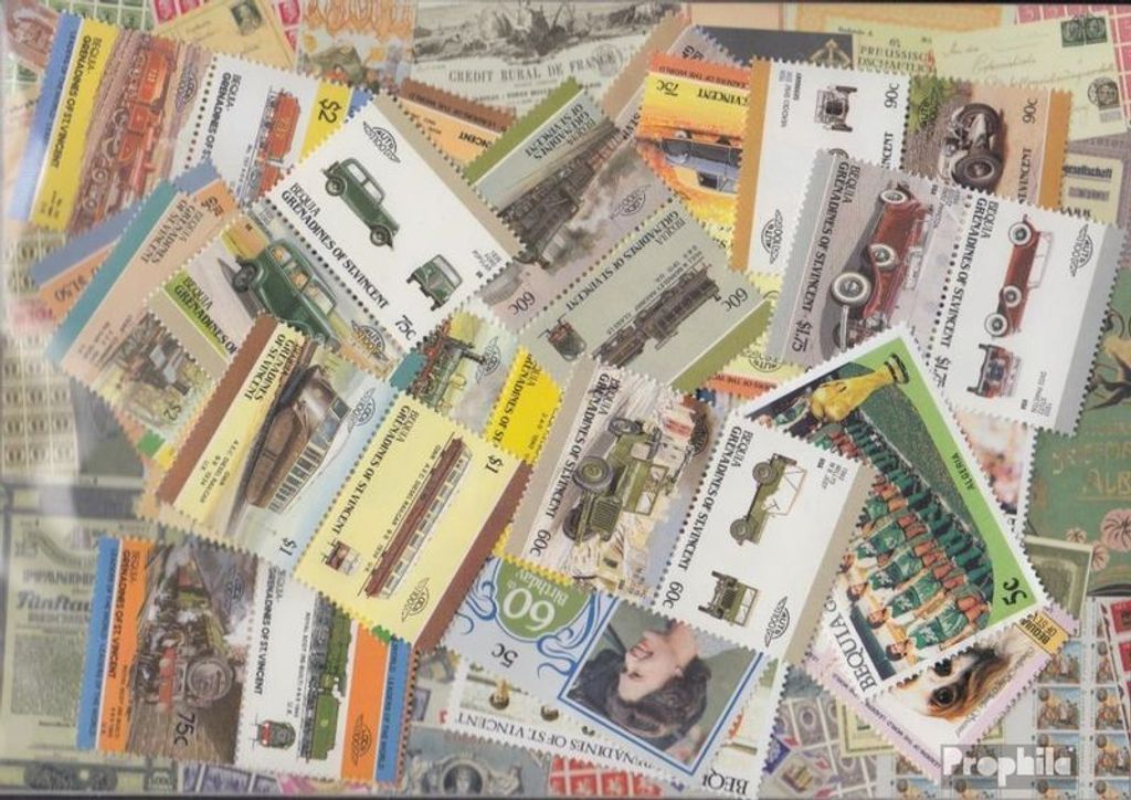 Briefmarken St. Vincent - Bequia 75 verschiedene Marken