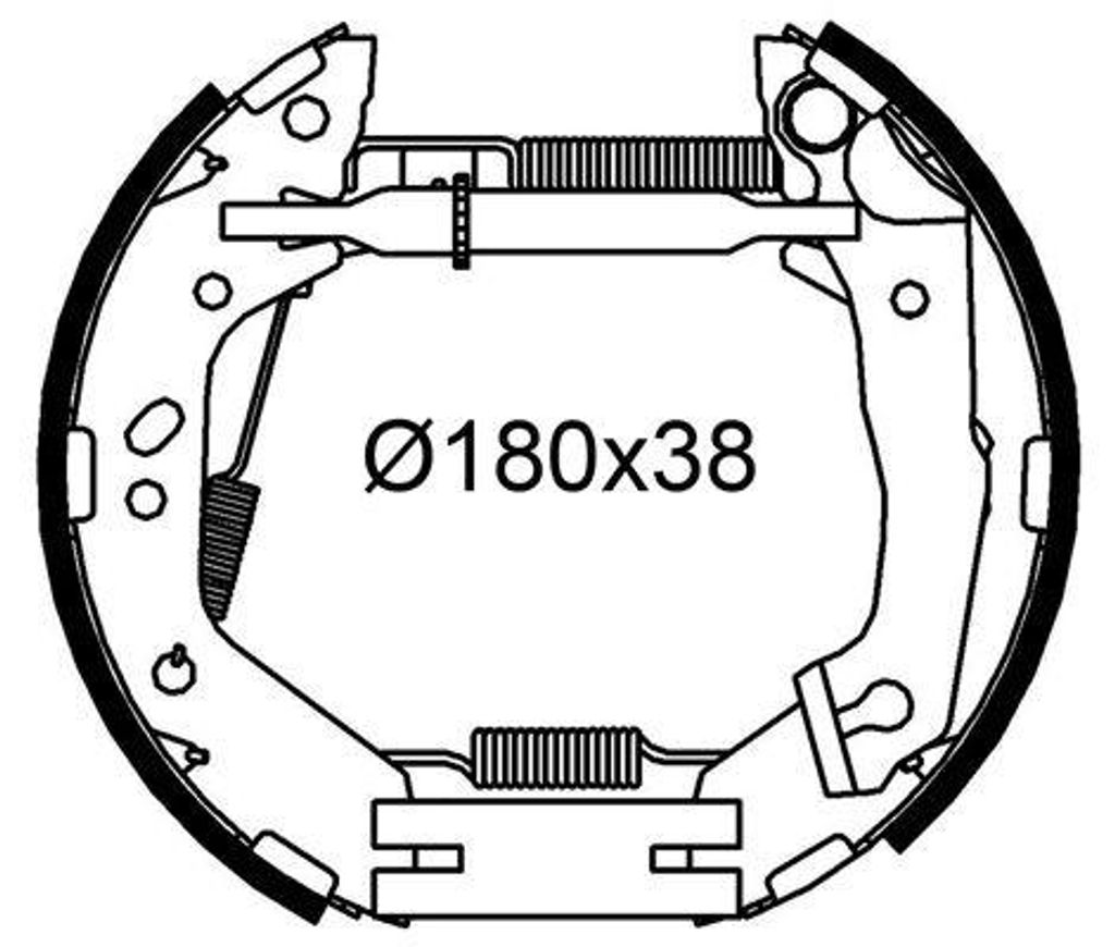 VALEO Bremsbackensatz Trommelbremse Hinten für HYUNDAI ACCENT II Stufenheck (LC) 180mm 554955