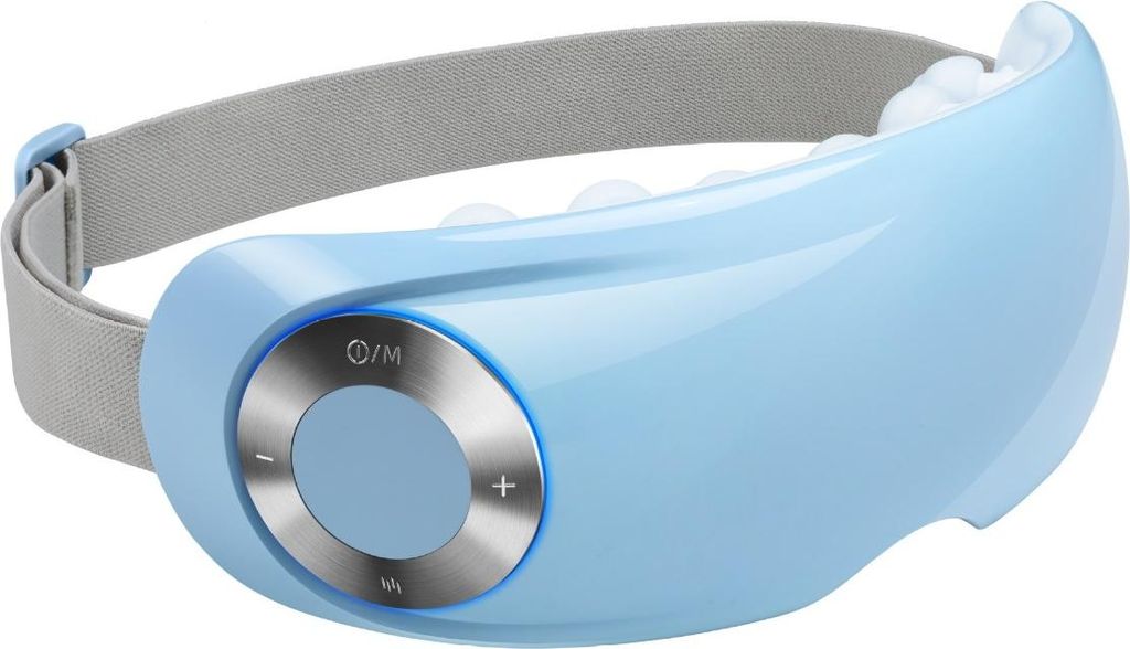 INF Blaues Akupunktur-Vibrations-Augenmassagegerät - Wärme, Bluetooth Musik