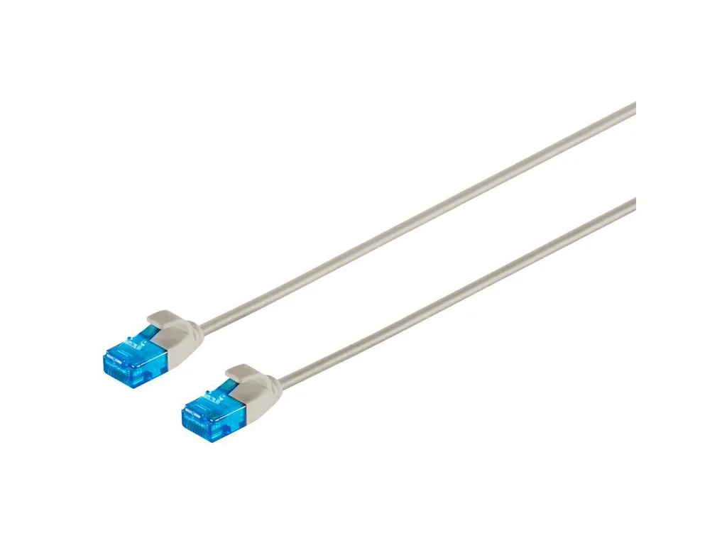 Cavo Rete Slim Cat.6 1m Grigio UTP | Patch Cord Alta Densità RJ45