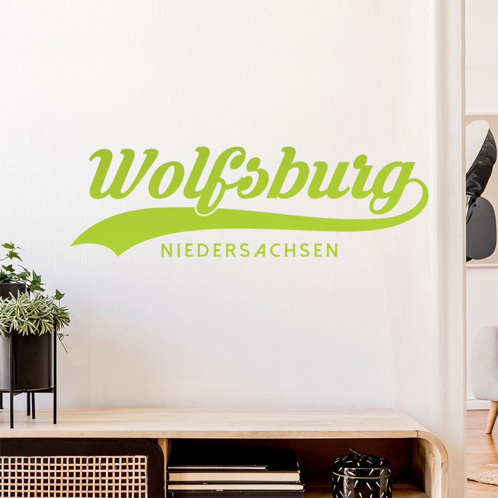 Wolfsburg Niedersachsen Wandtattoo Wandaufkleber Wall Sticker - Dekoration, Küche, Wohnzimmer, Schlafzimmer, Badezimmer