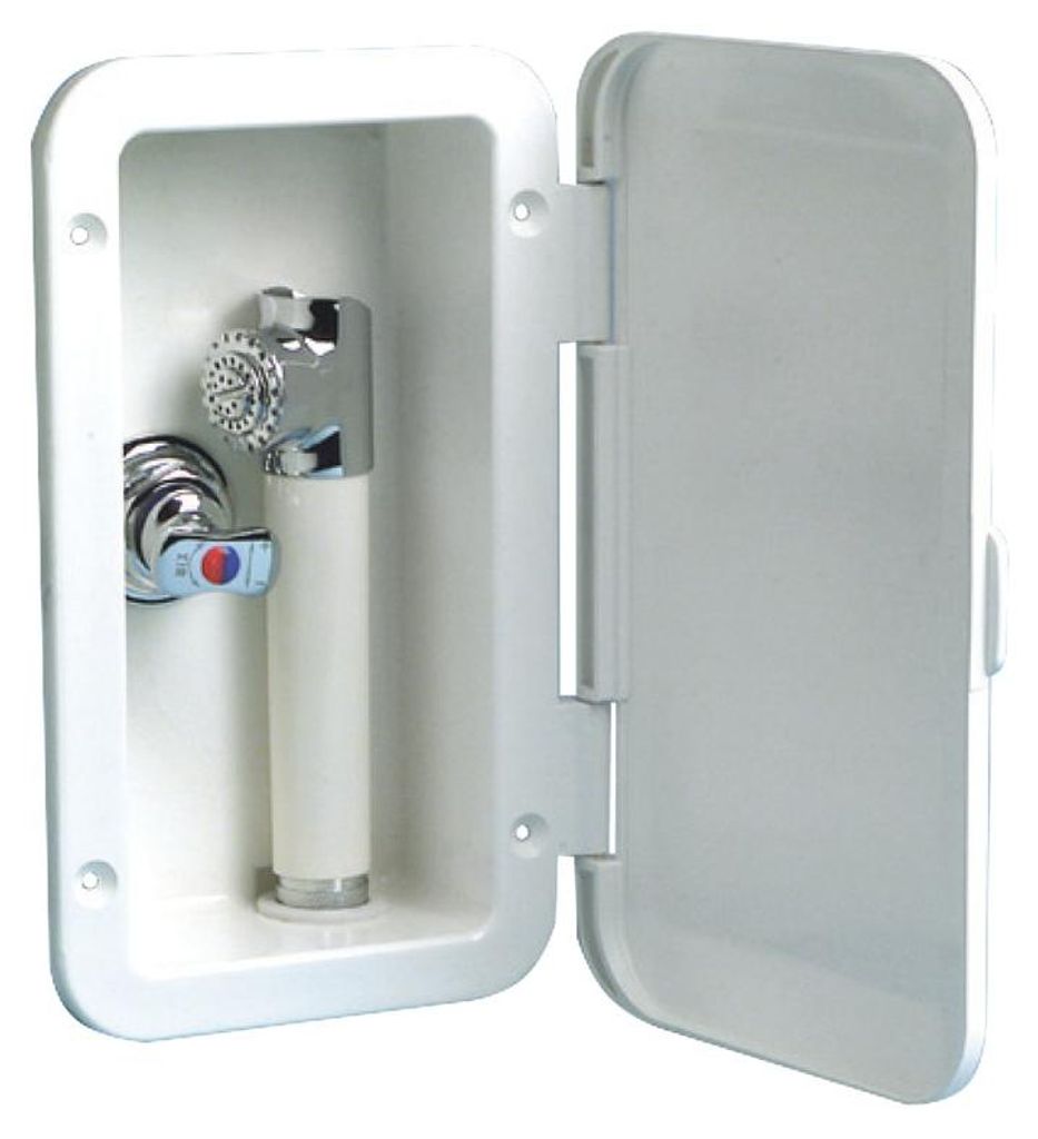 Duschbox mit Mischbatterie PVC-Schlauch 2,5 m Wandmontage - Osculati 15.239.01