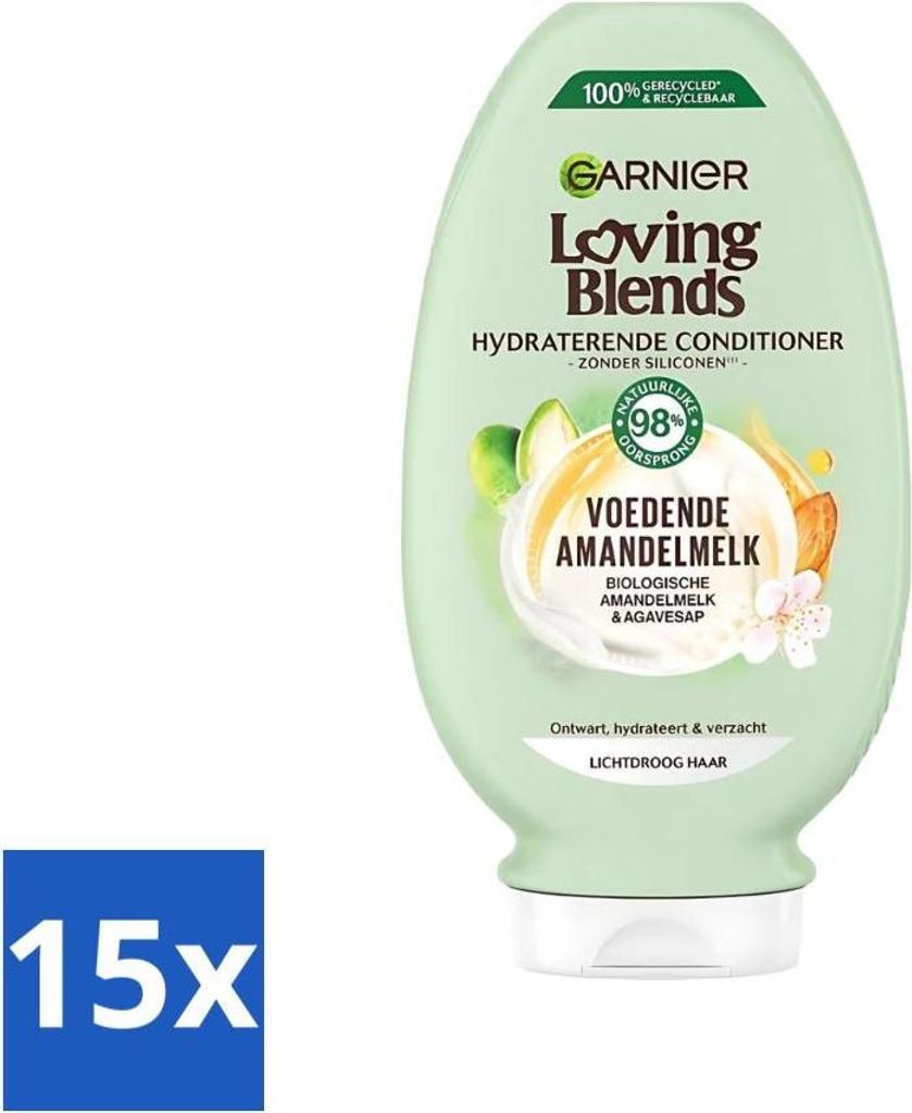 Garnier Loving Blends Pflegender Mandelmilch-Conditioner, 250 ml - Vorteilspack - 15 Stücke
