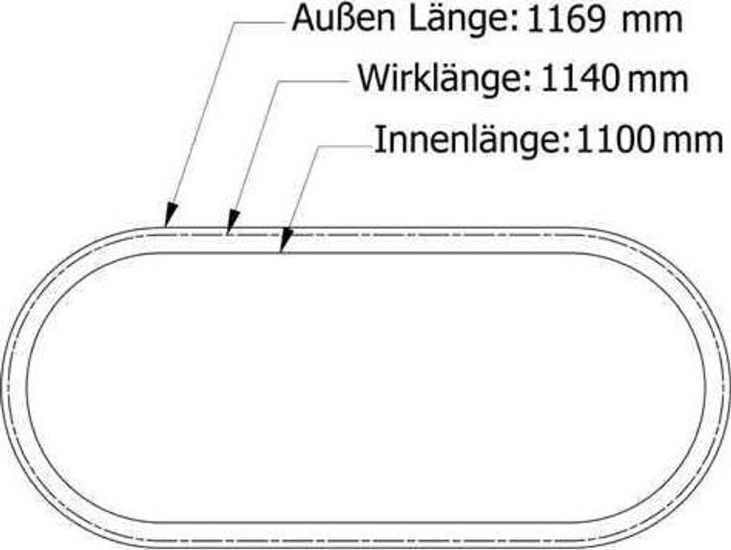 GATES Hi-Power Keilriemen 17 x 1100 Li B43