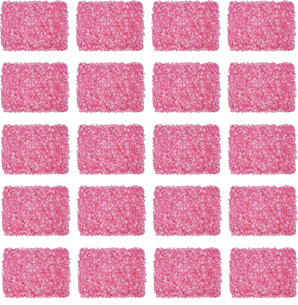 20pcs Kunstblumenwand Künstliche Wandpaneel Kunstblumen Partydekorationen 40*60cm Rosa