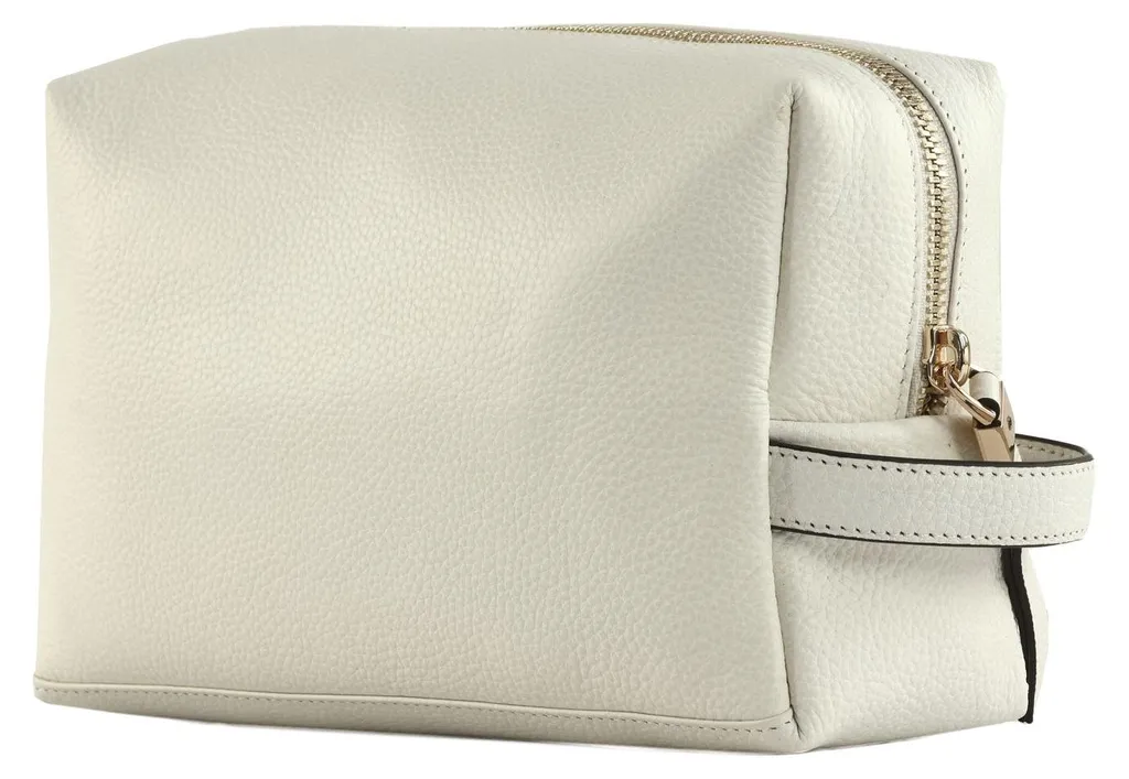 Trousse de toilette PICARD Java 1 White Lily blanc cuir anti-fuite