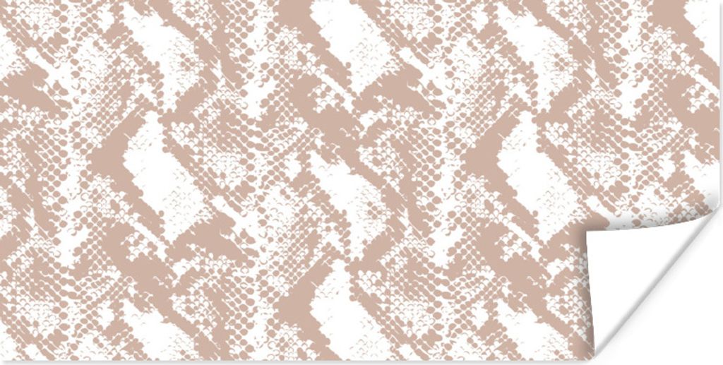 MuchoWow Poster Tiermuster - Schuppen - Schlange 160x80 cm - Foto Poster